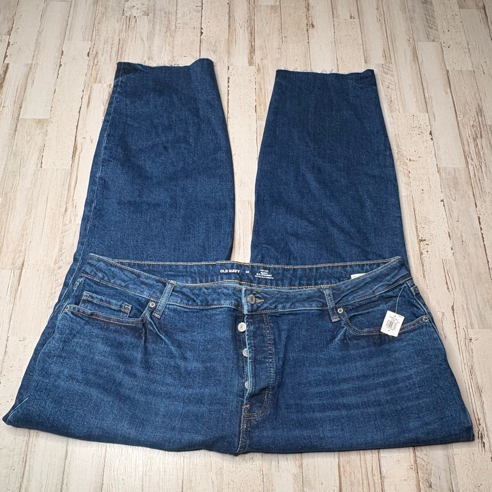 Old Navy High Rise Curvy O.G. Straight Plus Size 22 Jeans Blue Denim NWT - Picture 5 of 16
